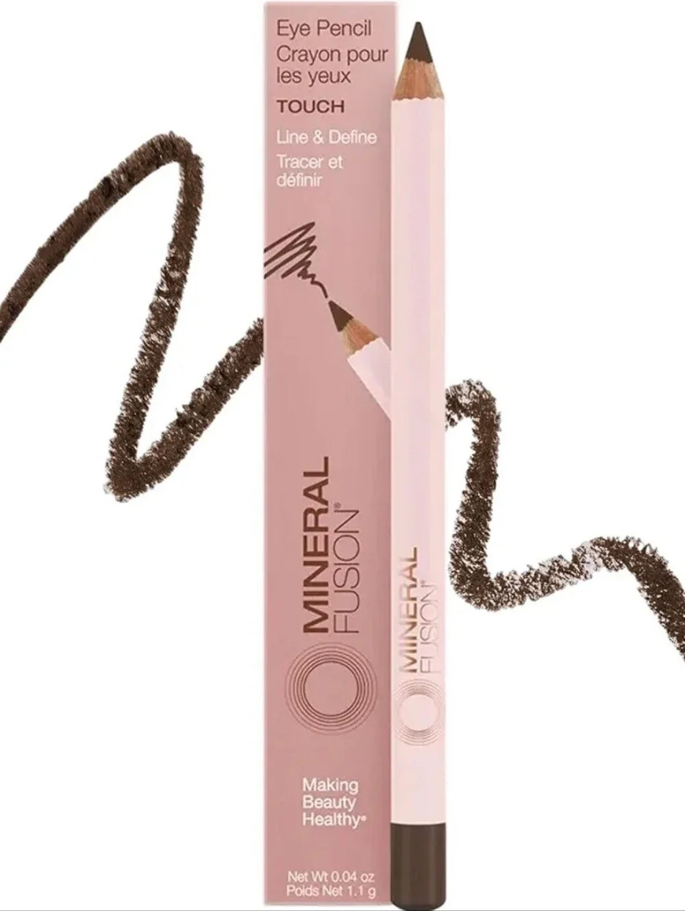 Mineral Fusion Eye Pencil Eyeliner Color Touch Brown NIB